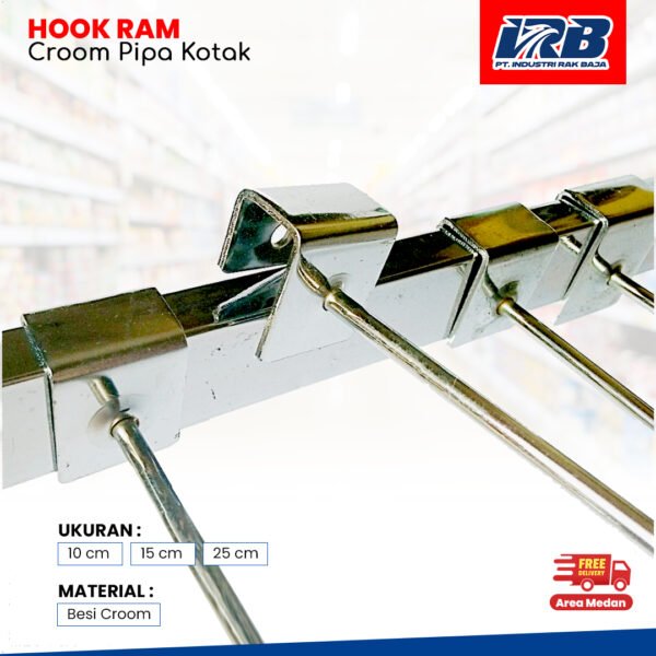 Hook Ram Croom Pipa Kotak 5mm - Image 2