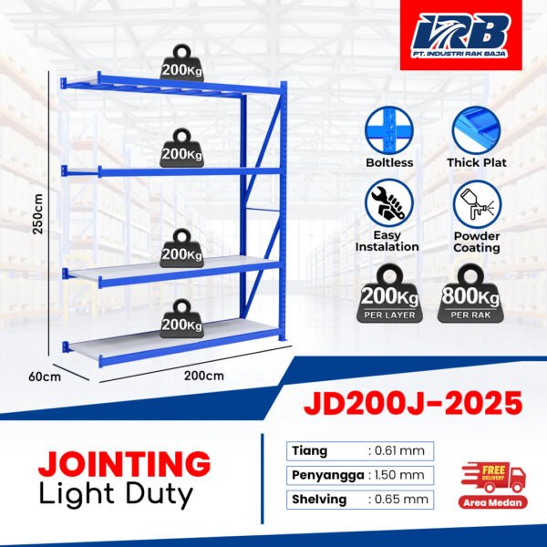 Rak Gudang Jointing JD-200 250cm 4Layer