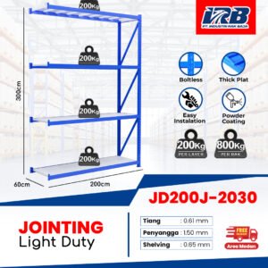Rak Gudang Jointing JD-200 300cm 4Layer