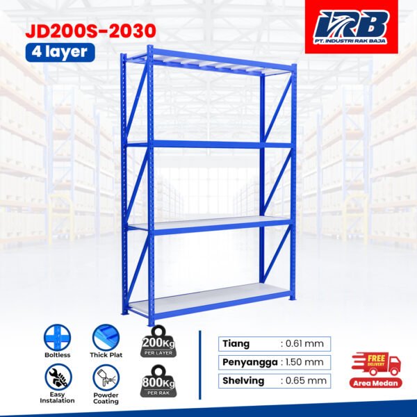 Rak Gudang Starting JD-200 300cm 4Layer - Image 2