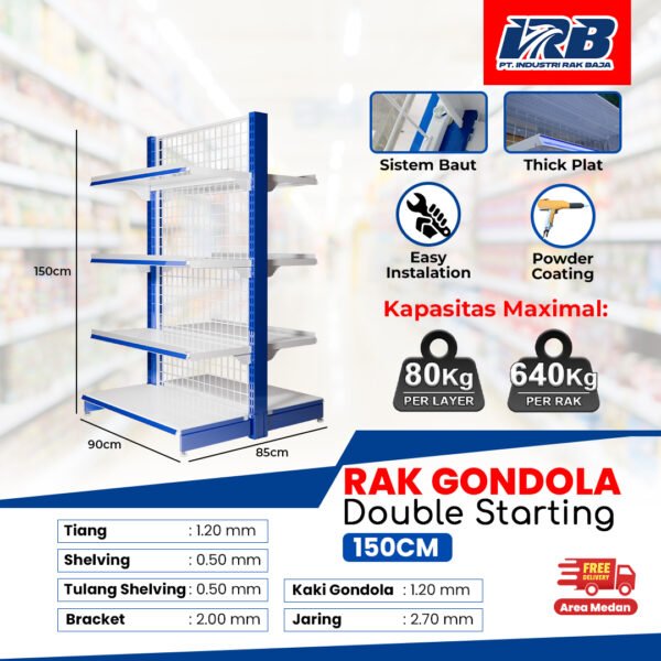 Rak Gondola Double Starting UK. 150CM - Image 3