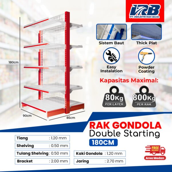 Rak Gondola Double Starting UK. 180CM - Image 4