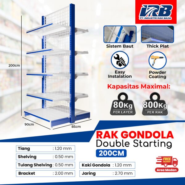 Rak Gondola Double Starting UK. 200CM