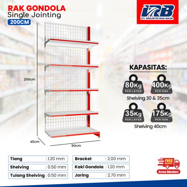 Rak Gondola Single Jointing UK.200CM - Image 5