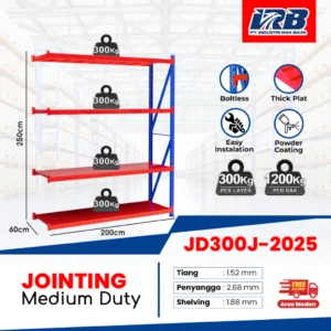 Rak Gudang Jointing JD-300 250cm 4Layer