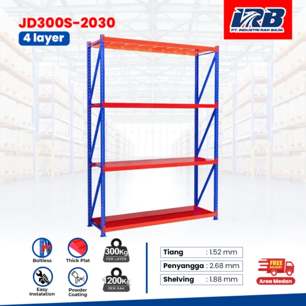 Rak Gudang Starting JD-300 300cm 4Layer - Image 2